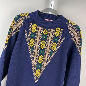 Vintage McGregor Crewneck Sweater Mens S Navy Blue Grandpa Pullover Nordic